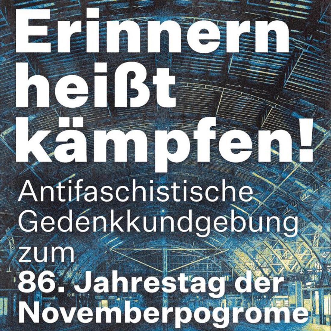 10. November: Antifaschistische Gedenkkundgebung